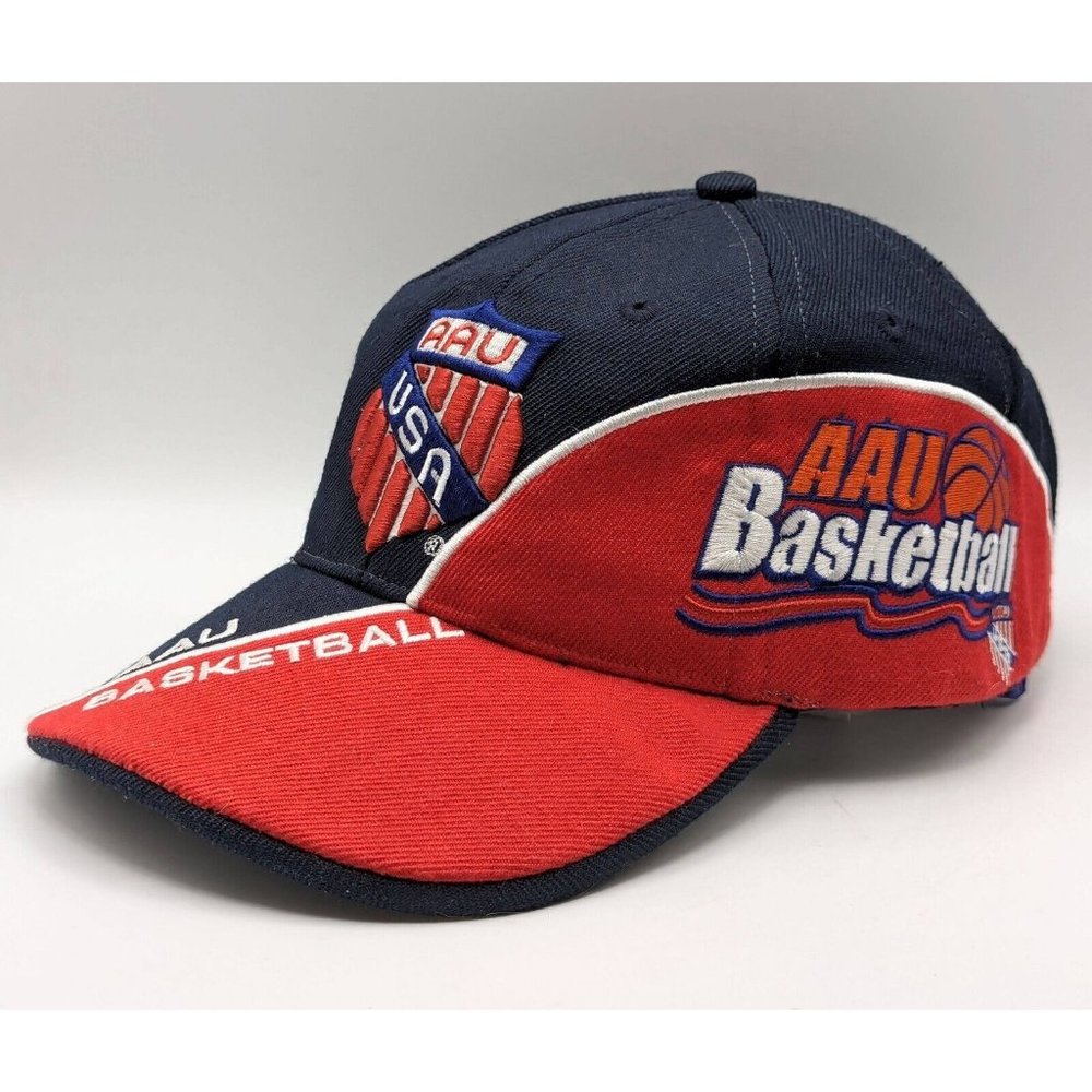 Rare AAU USA Basketball National Championship Hat Cap Blue Red Zia Graphics